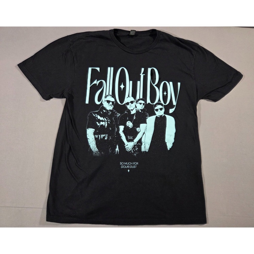 Fall Out Boy Shirt Adult Large Black Baby Blue 2024 Concert Tour USA Y2K